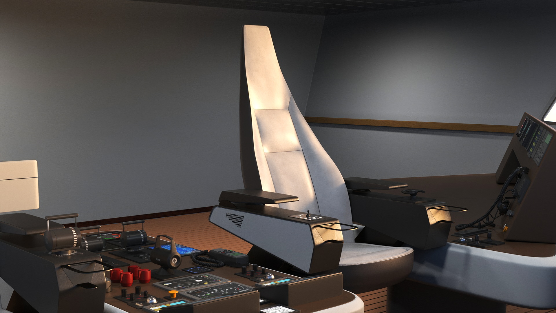 Ship Bridge Control Room 3D model