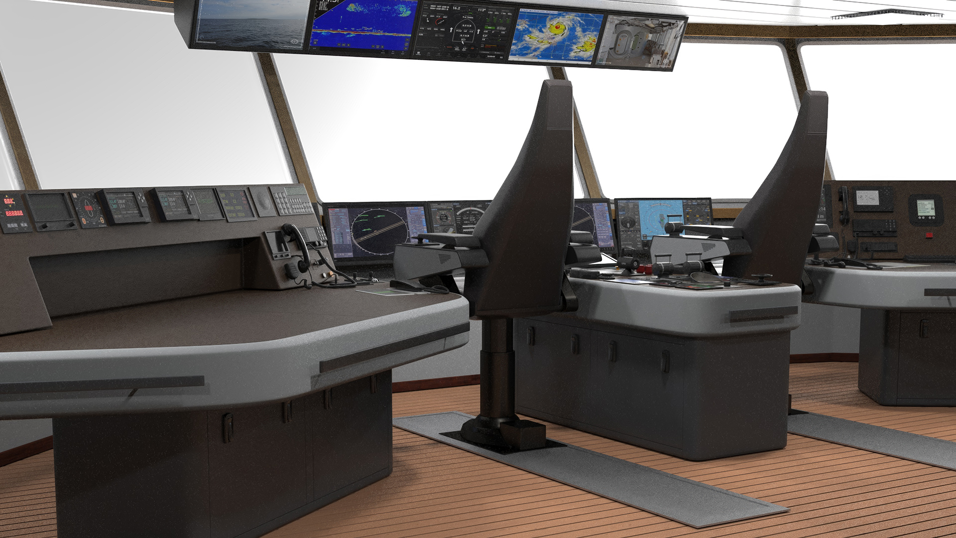 Ship Bridge Control Room 3D model
