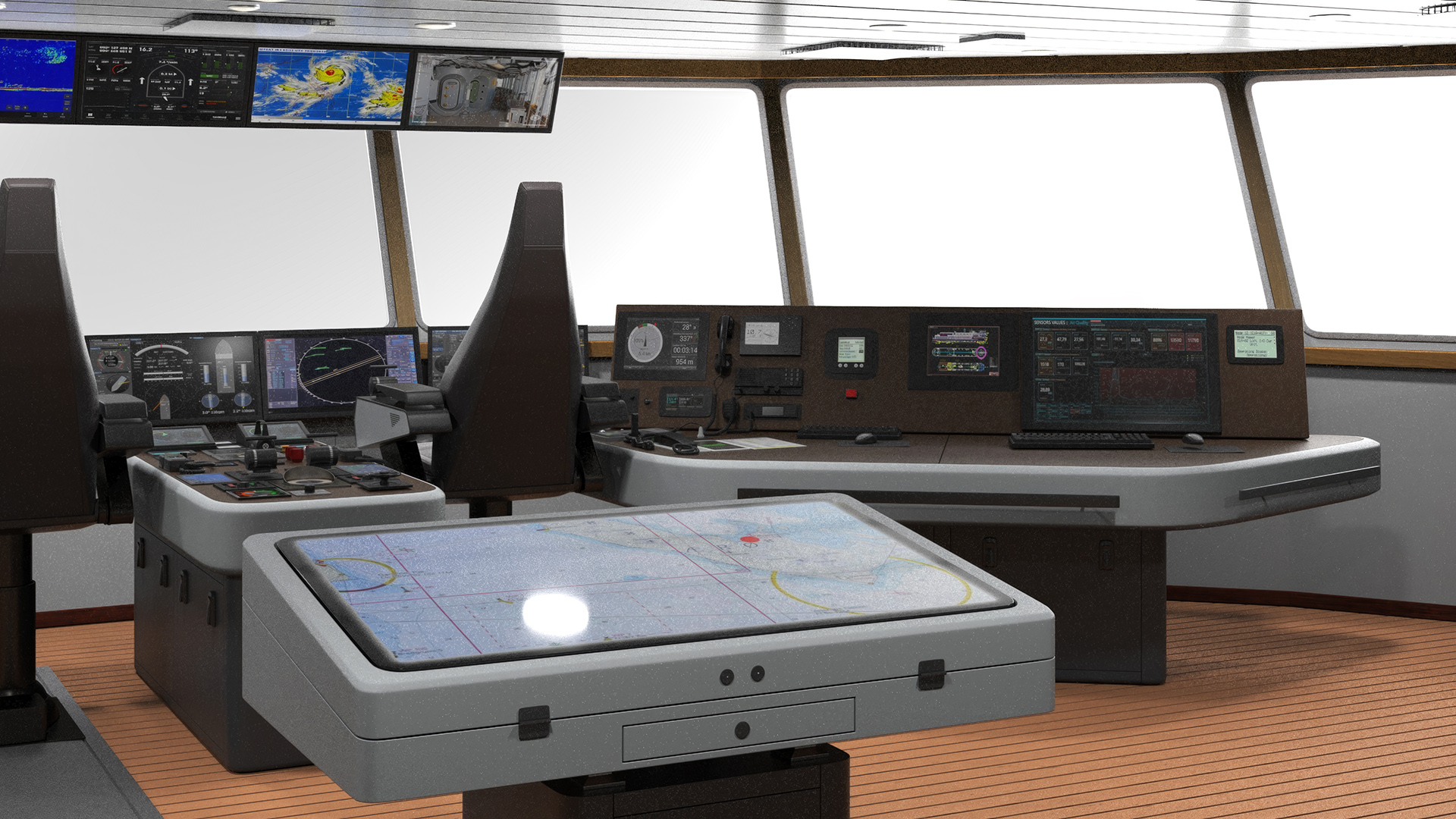 Ship Bridge Control Room 3D model