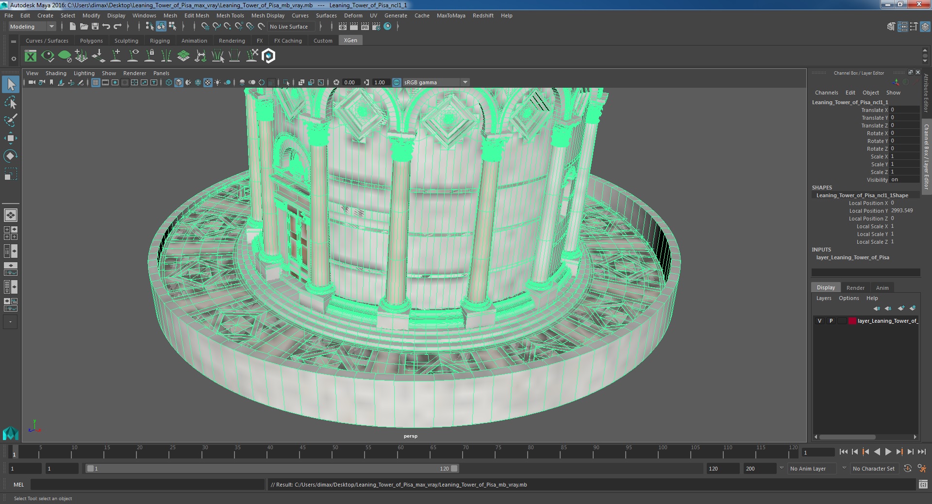 3D Leaning Tower of Pisa