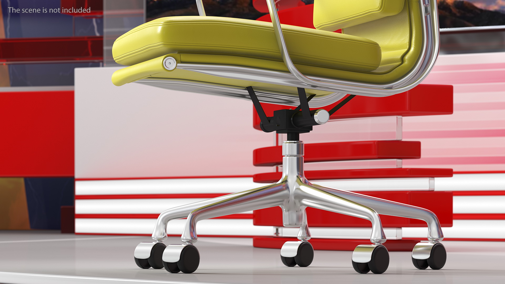 3D model Executive Chair Yellow Leather