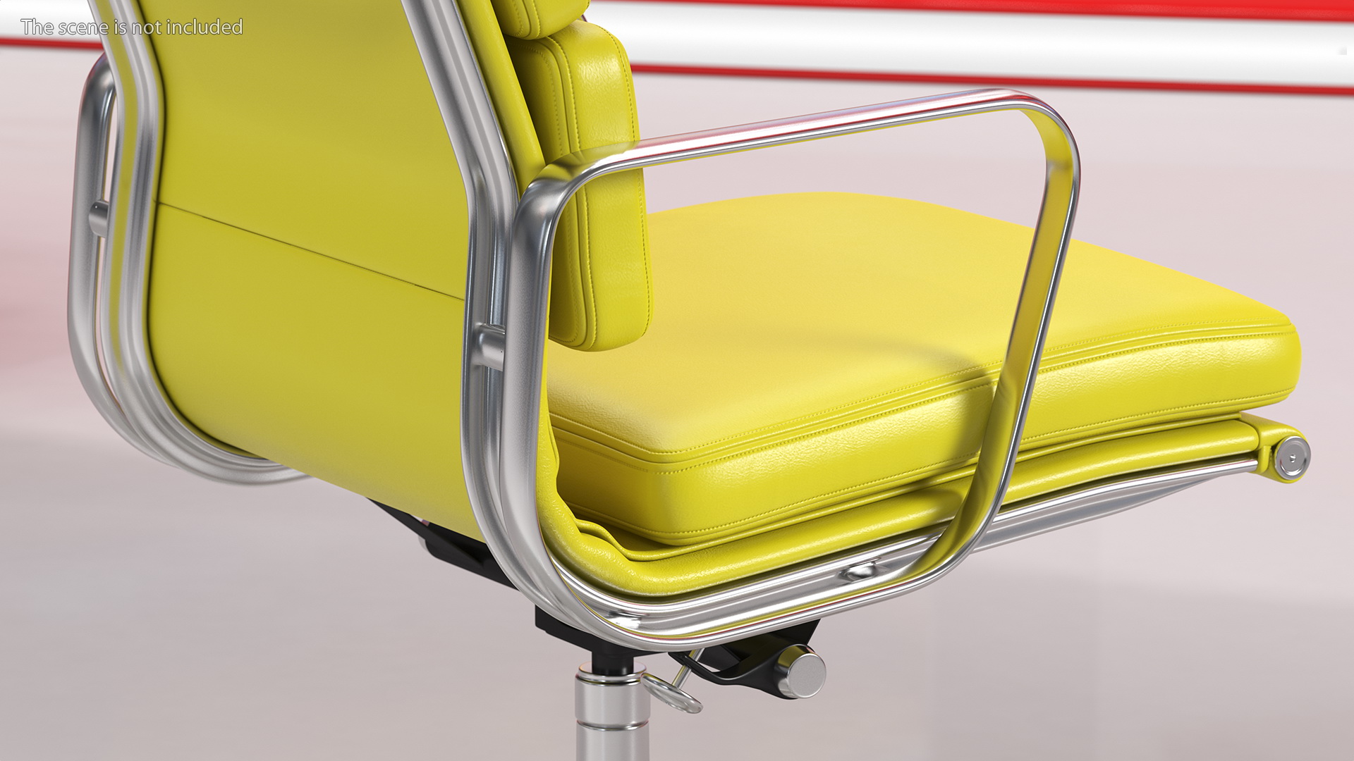 3D model Executive Chair Yellow Leather