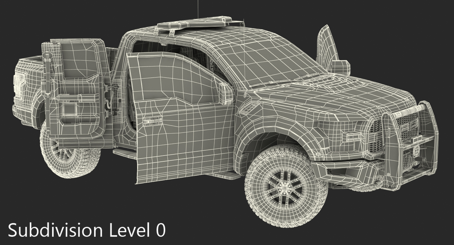 3D model Ford F150 Raptor Police Interceptor Unit