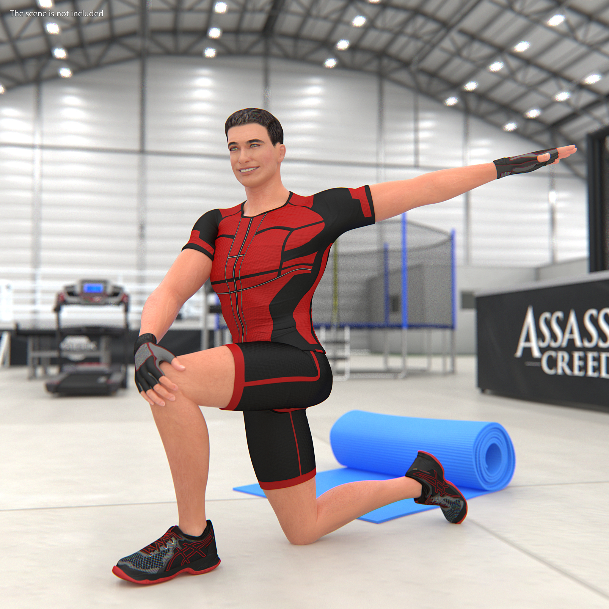 Fitness Trainer Rigged 3D