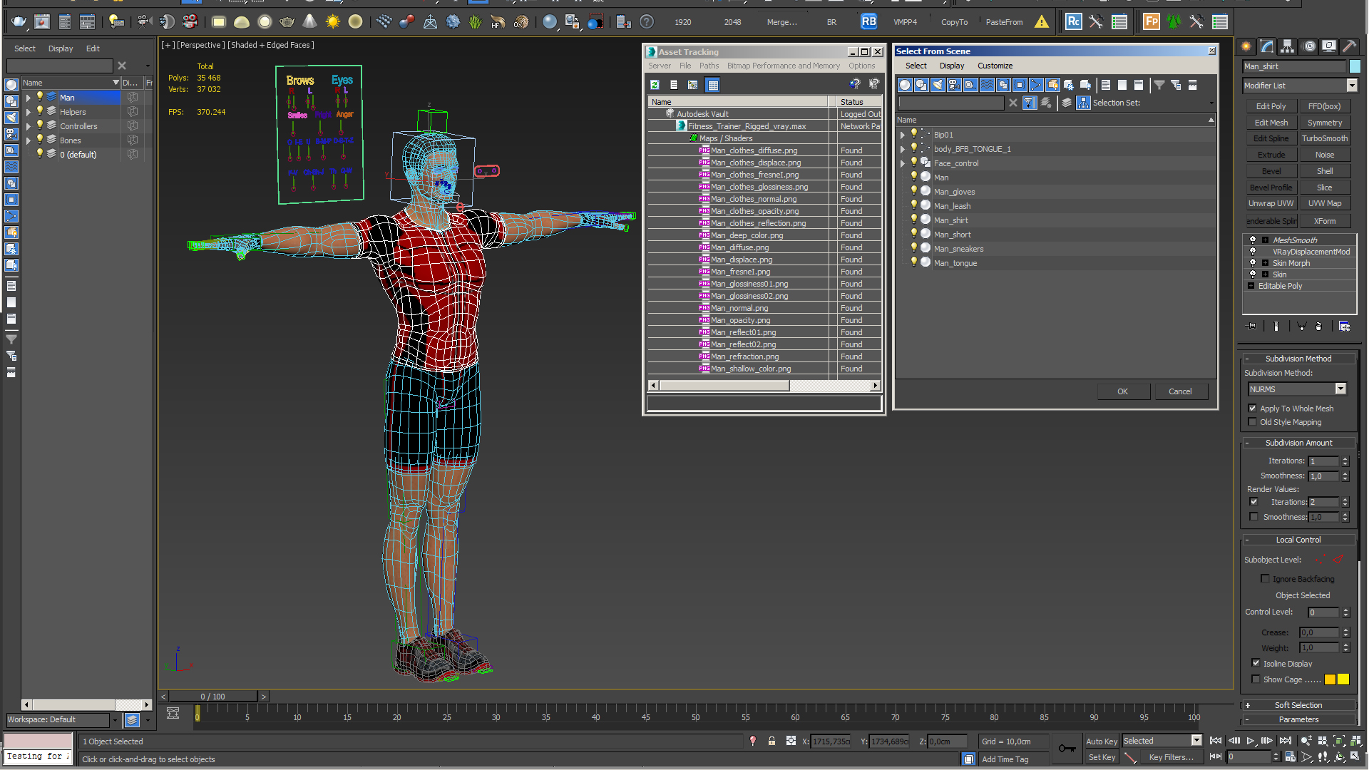 Fitness Trainer Rigged 3D