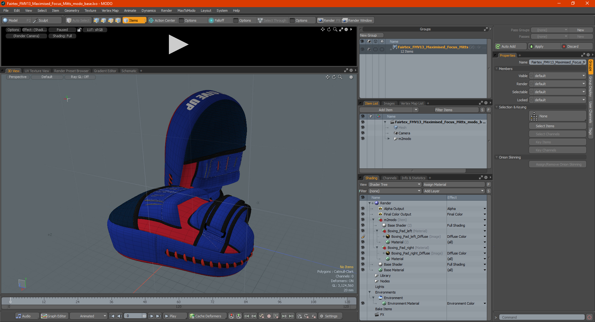 3D model Fairtex FMV13 Maximised Focus Mitts