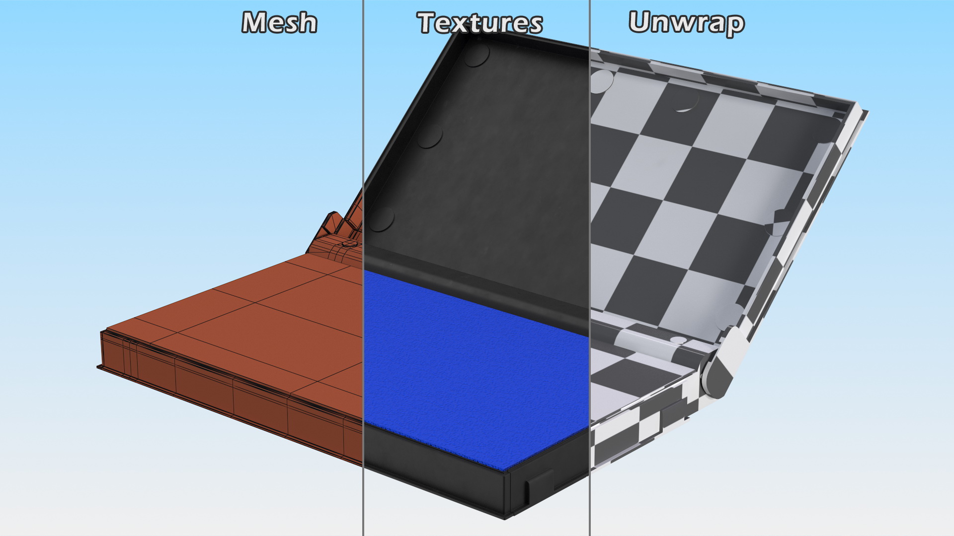 3D Stamp Ink Pad Blue model