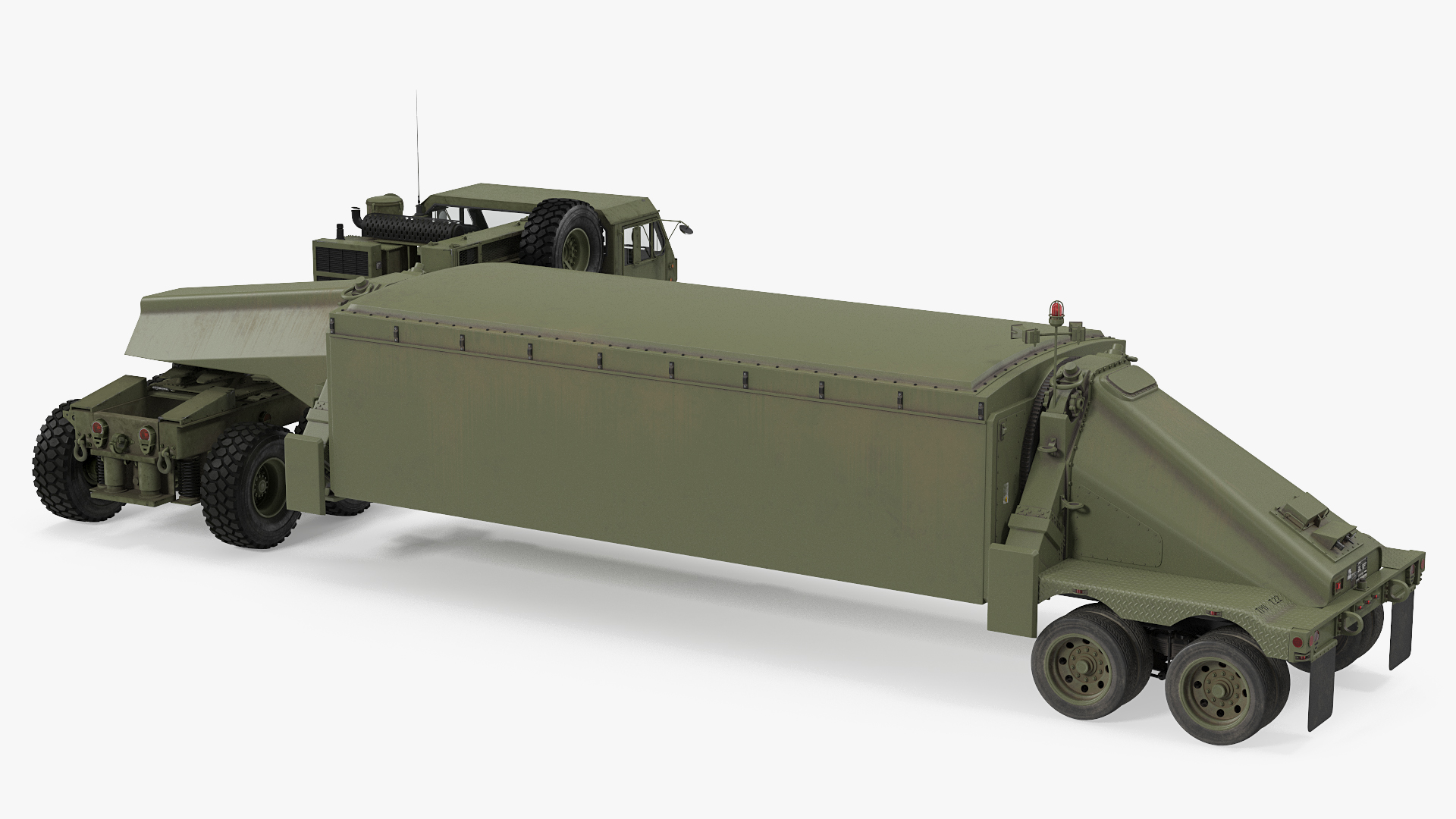 3D model Tractor with TPY2 Radar Rigged