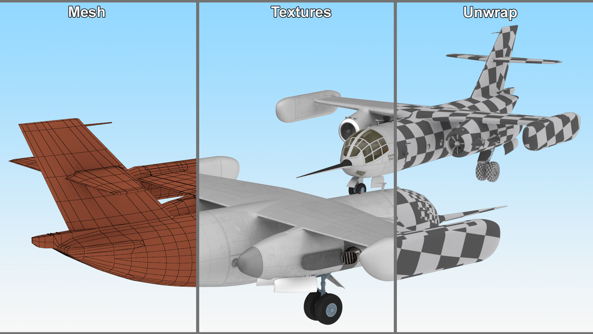 3D Hover Jet Dornier Do 31 model