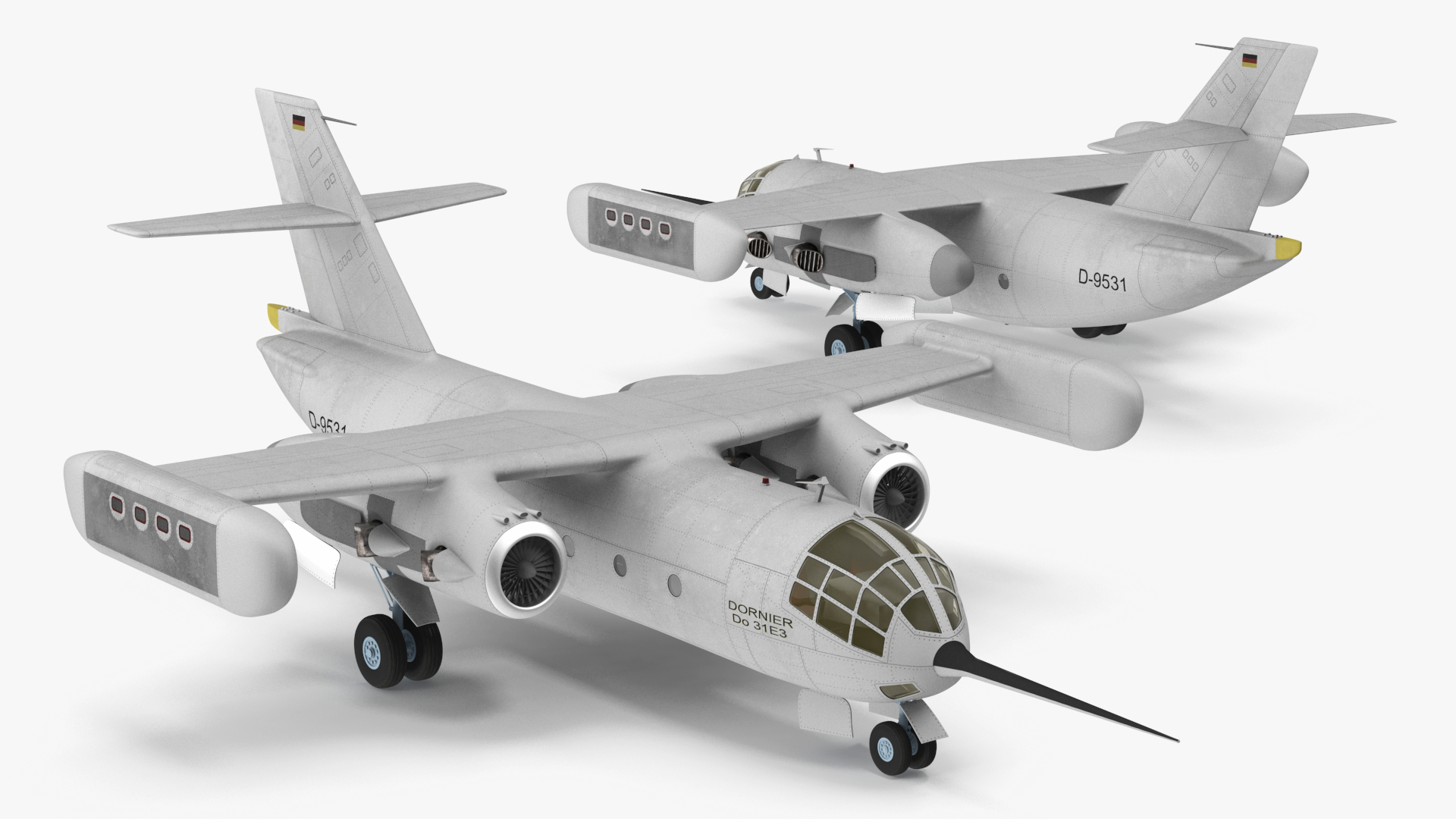 3D Hover Jet Dornier Do 31 model