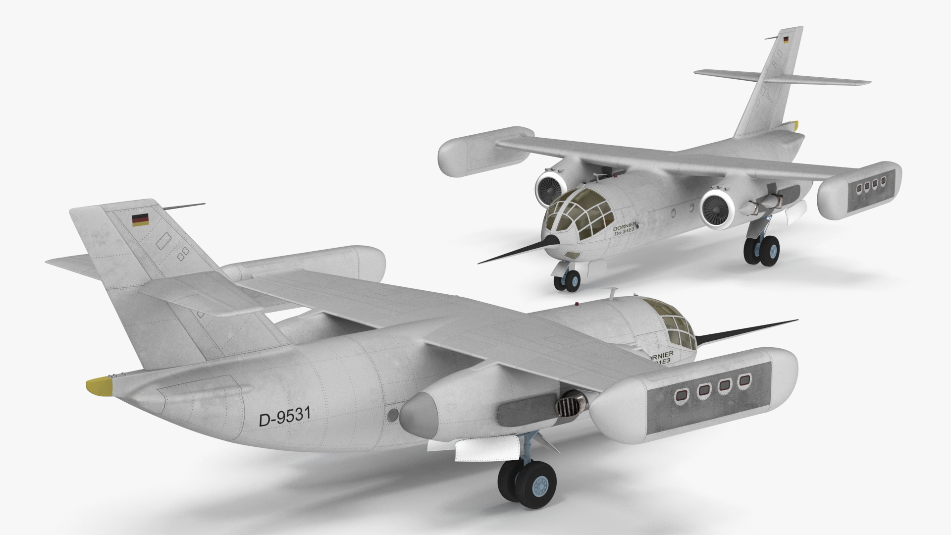3D Hover Jet Dornier Do 31 model