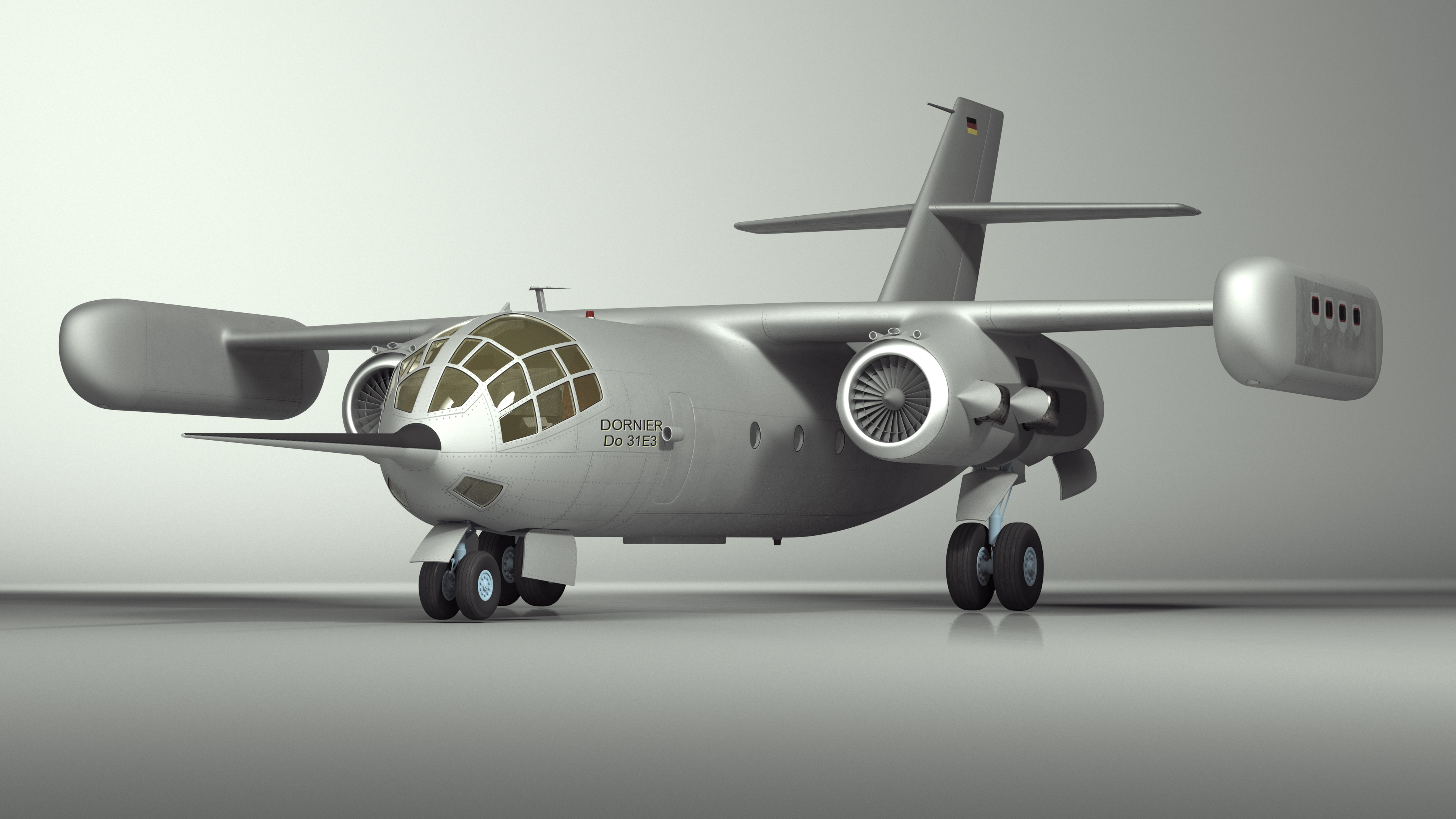 3D Hover Jet Dornier Do 31 model