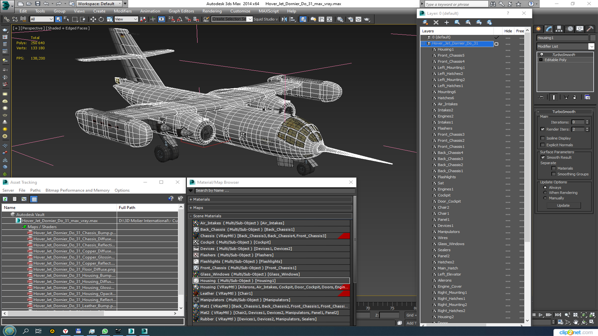 3D Hover Jet Dornier Do 31 model