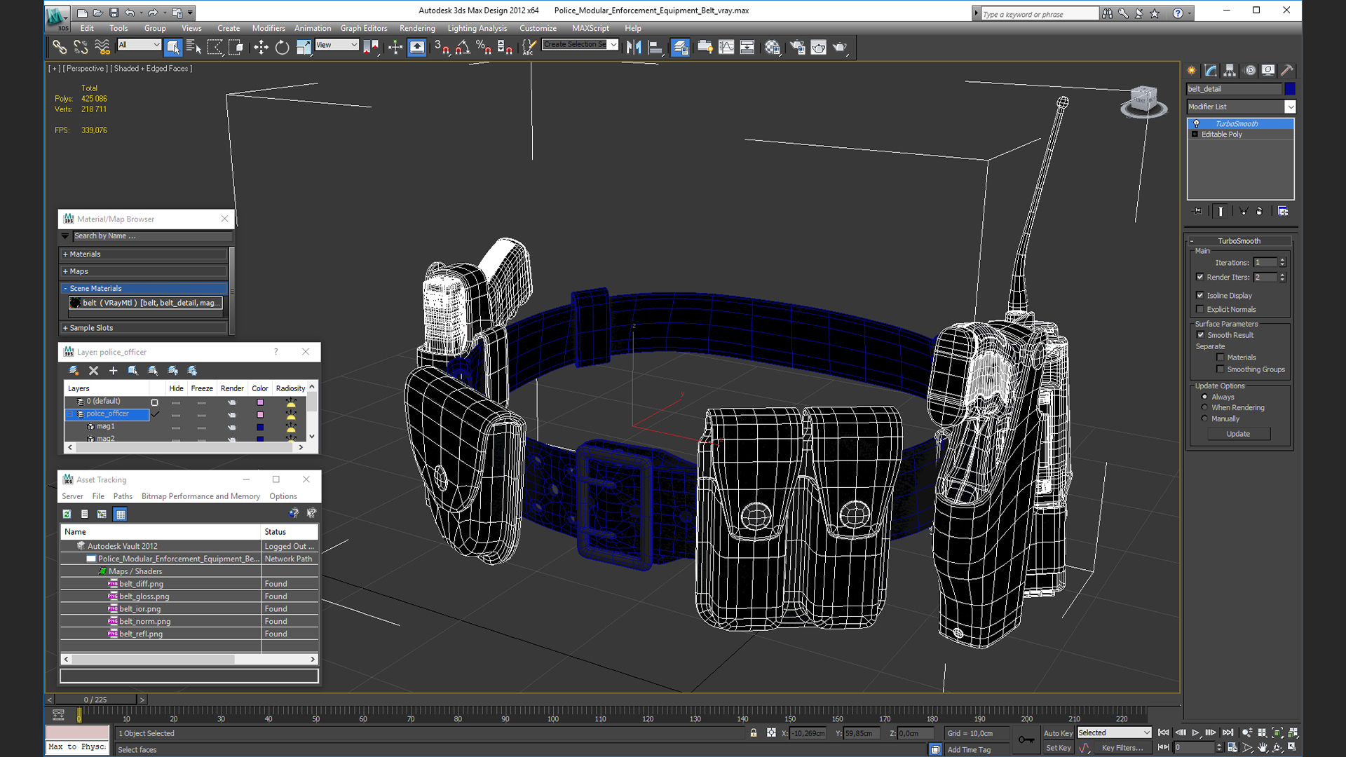 3D Police Modular Enforcement Equipment Belt