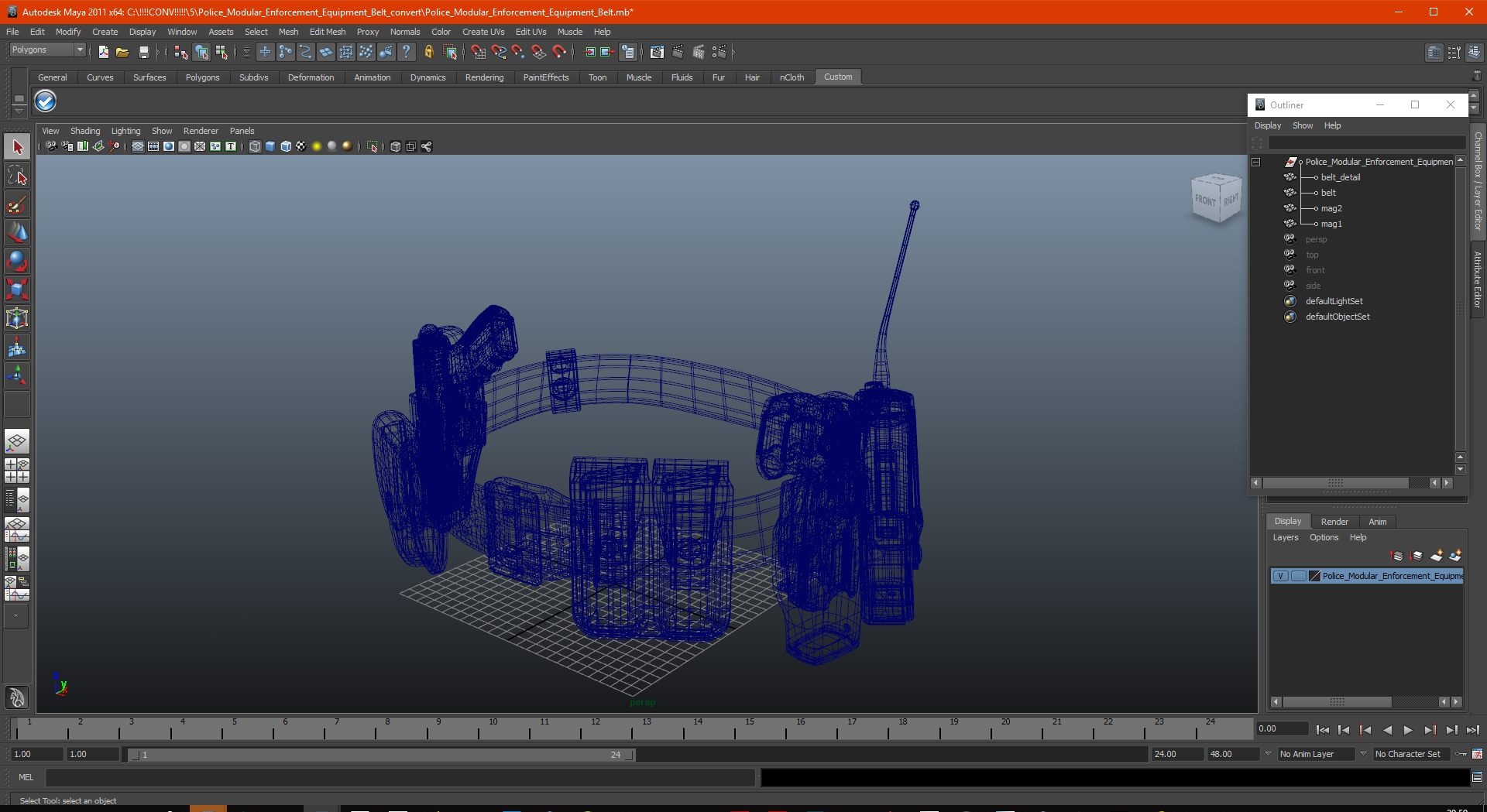 3D Police Modular Enforcement Equipment Belt