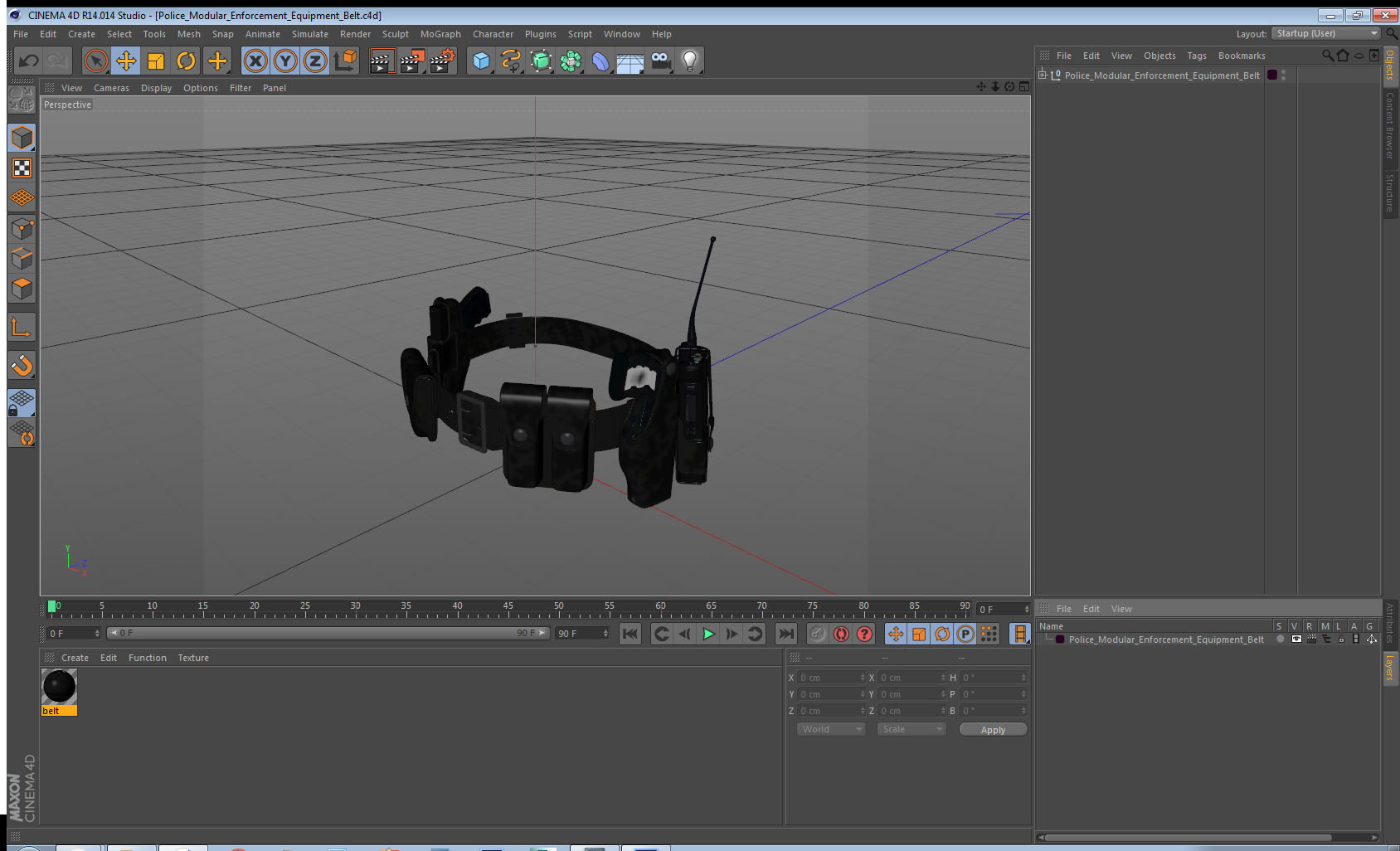 3D Police Modular Enforcement Equipment Belt