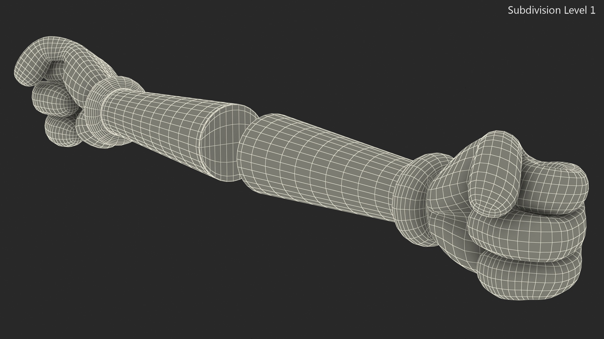 3D Cartoon Fists in Gloves model