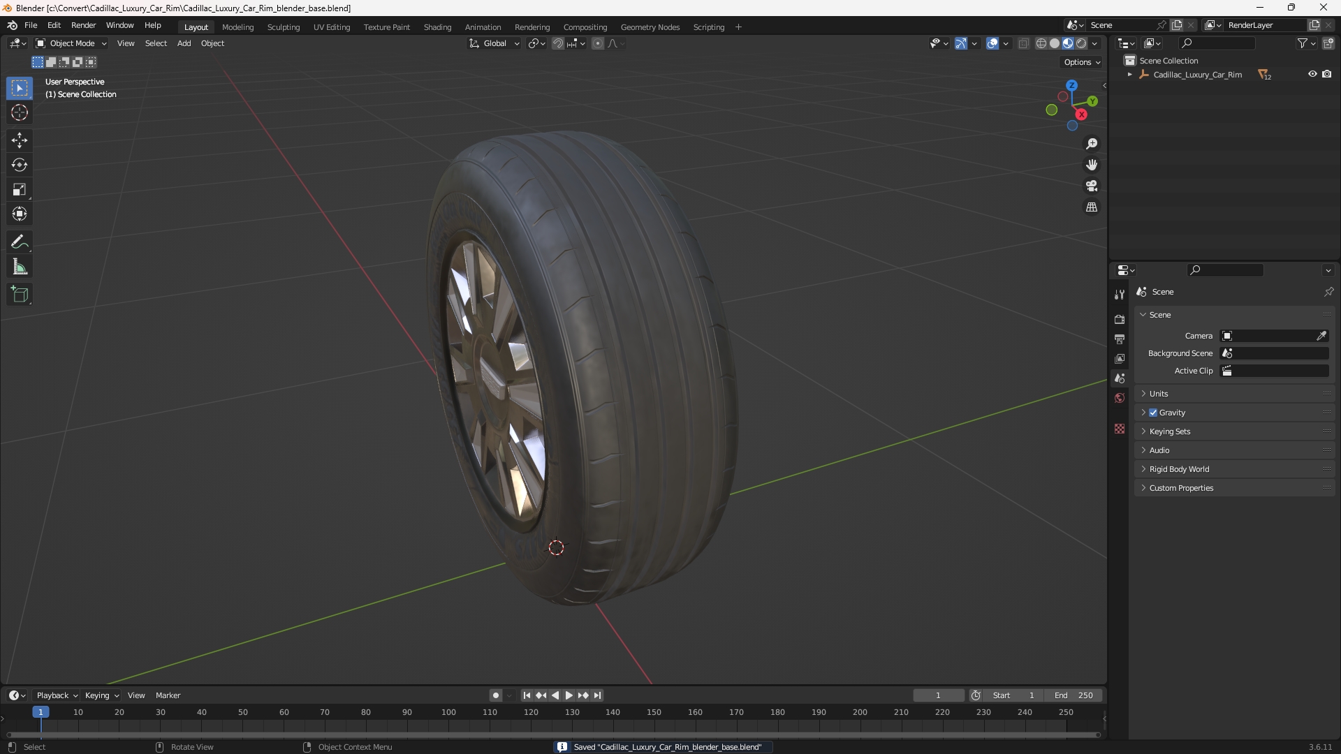 Cadillac Luxury Car Rim, view 9