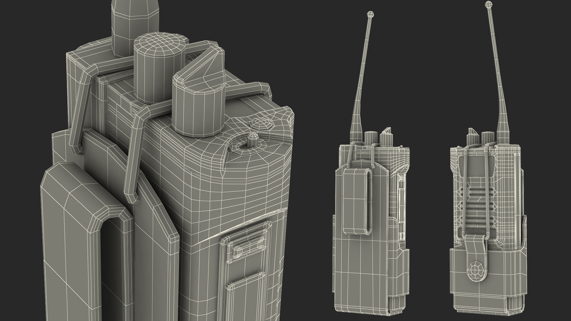 3D Radio in Tactical Belt  Holster