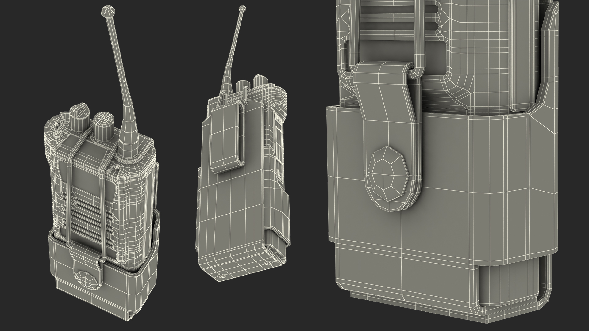 3D Radio in Tactical Belt  Holster