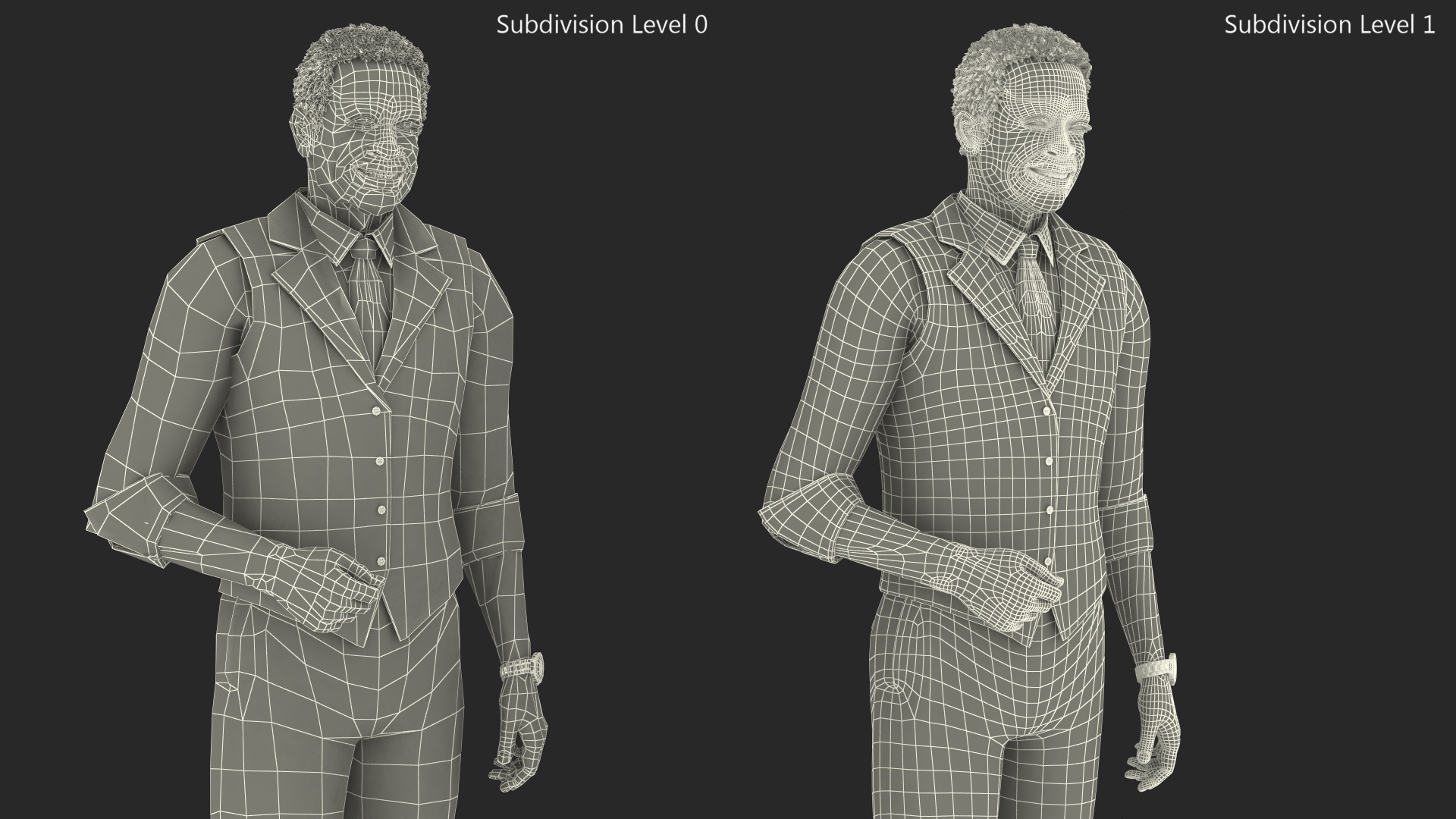 Afro American Grandpa Everyday Style Smiling 3D model