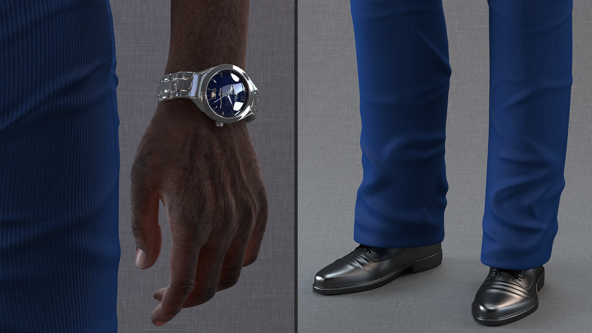 Afro American Grandpa Everyday Style Smiling 3D model