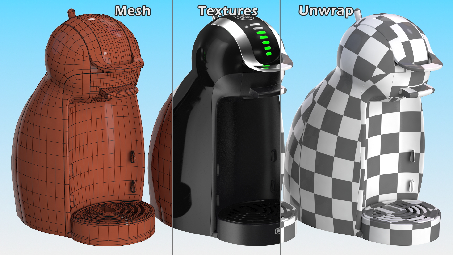3D Capsule Coffee Machine Nescafe Dolce Gusto Black model
