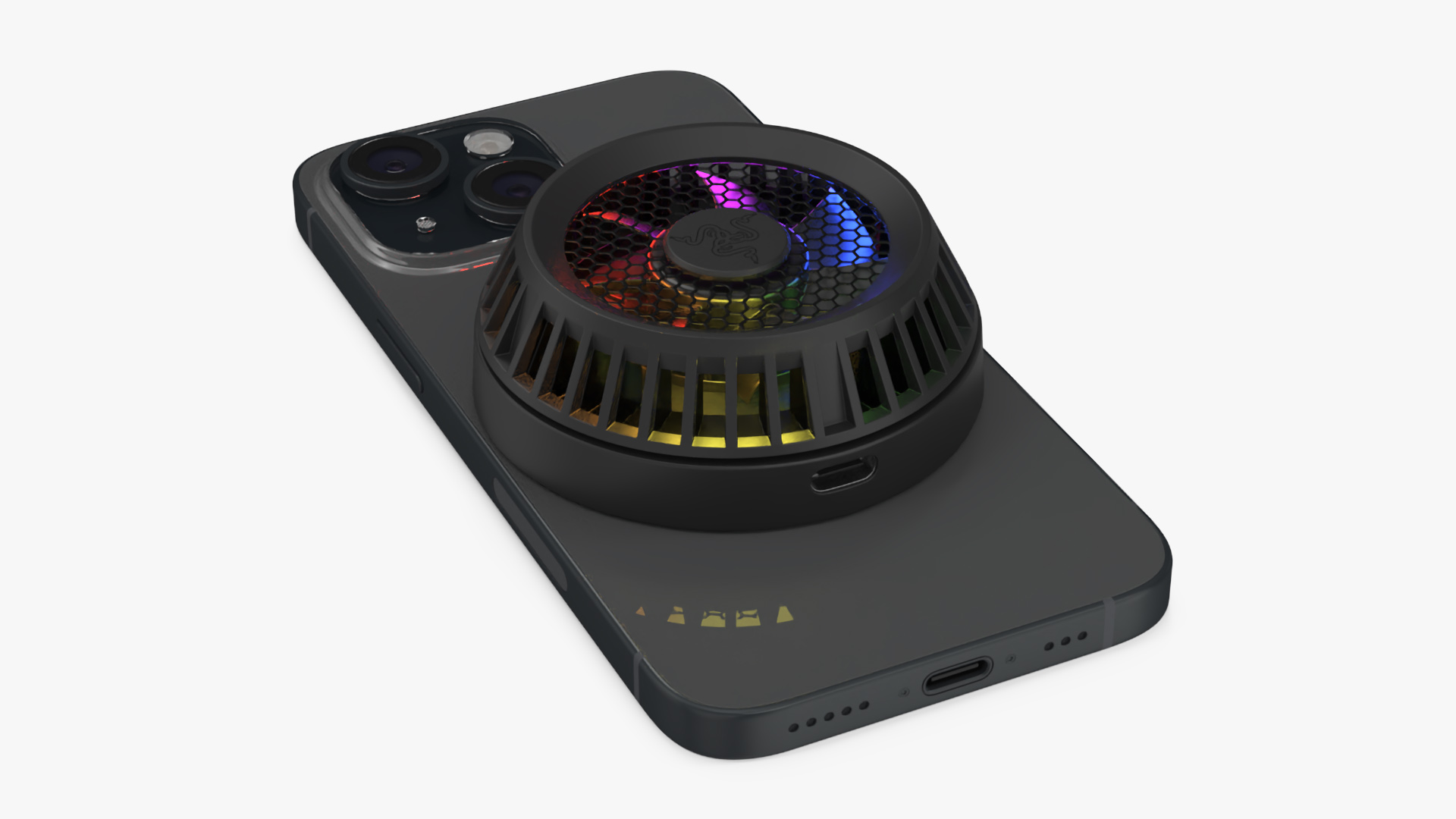 IPhone 15 with Cooler Razer 3D