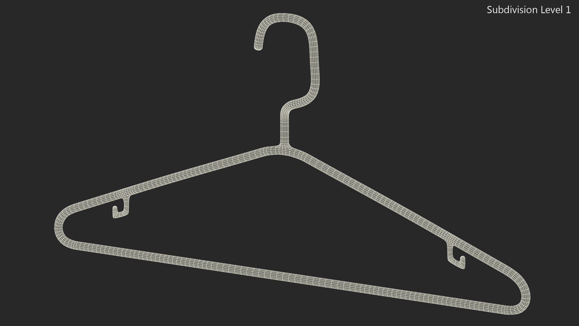 3D Black Plastic Tubular Hanger model