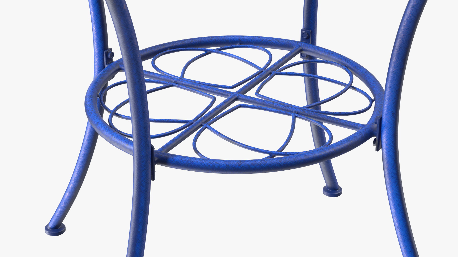 Blue Wrought Iron Garden Furniture 3D model