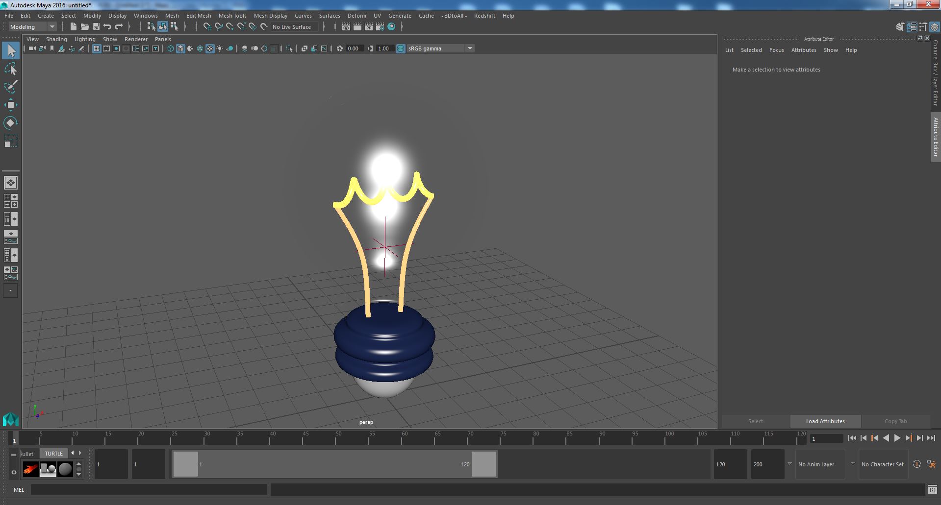 Idea Light Bulb Stylized Icon 3D model