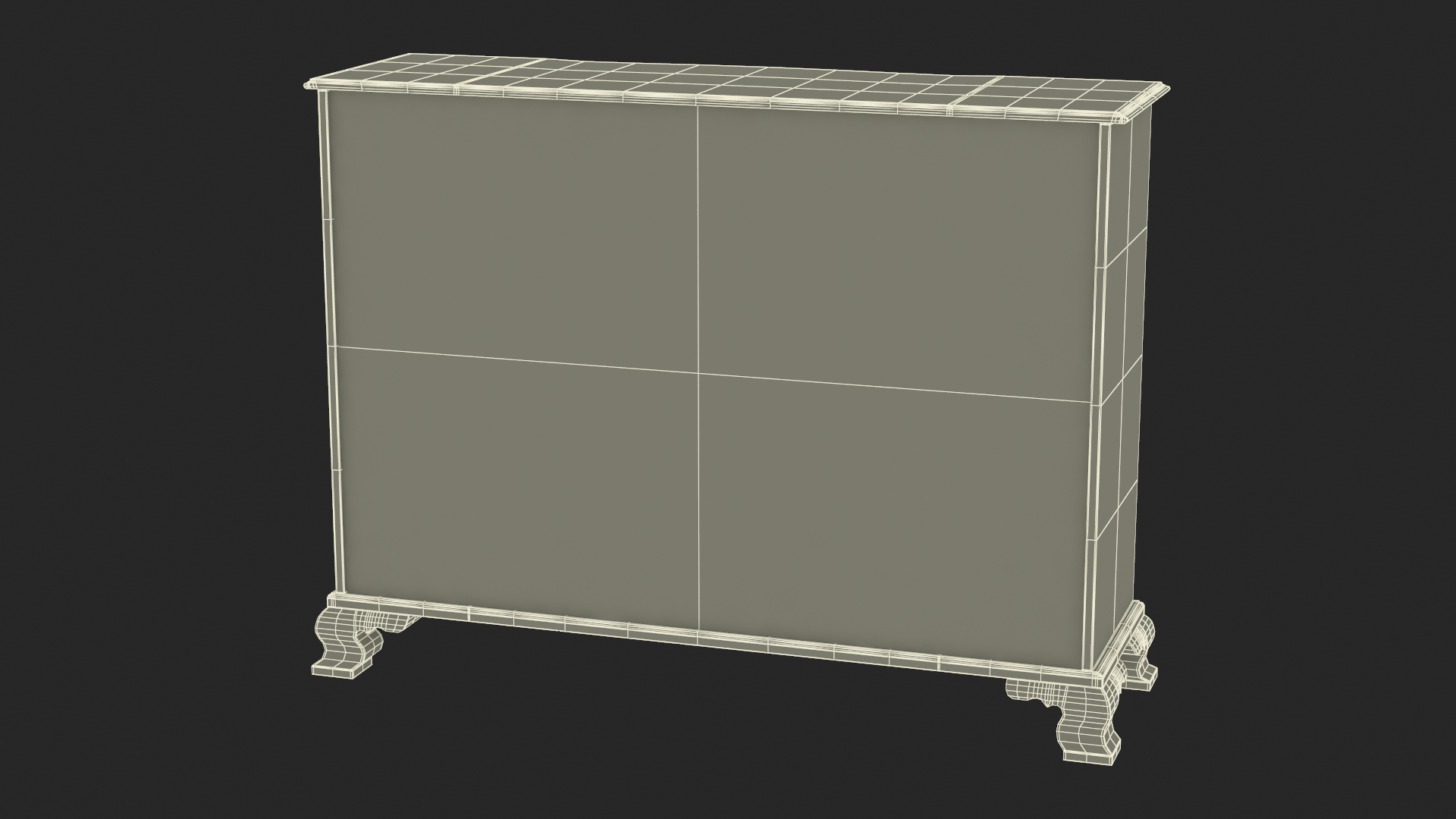 3D model Light Wood Vintage Drawer