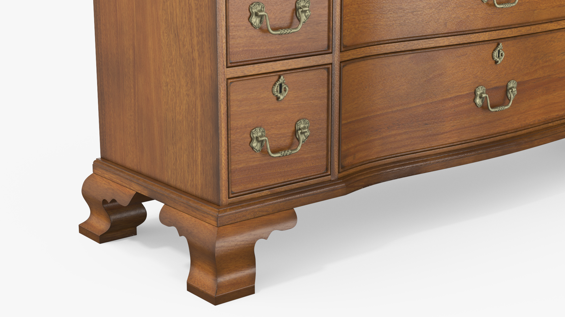 3D model Light Wood Vintage Drawer