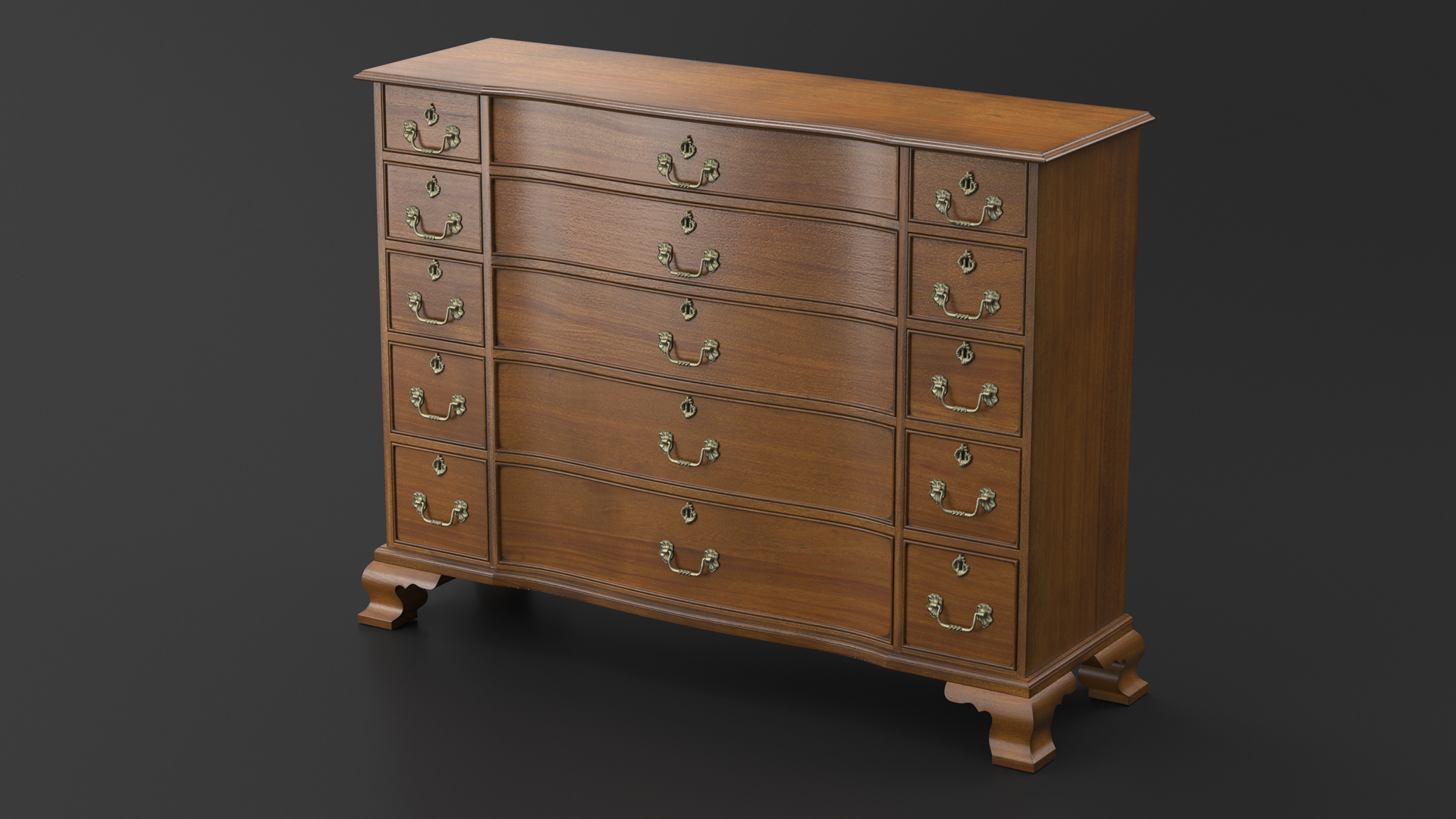 3D model Light Wood Vintage Drawer