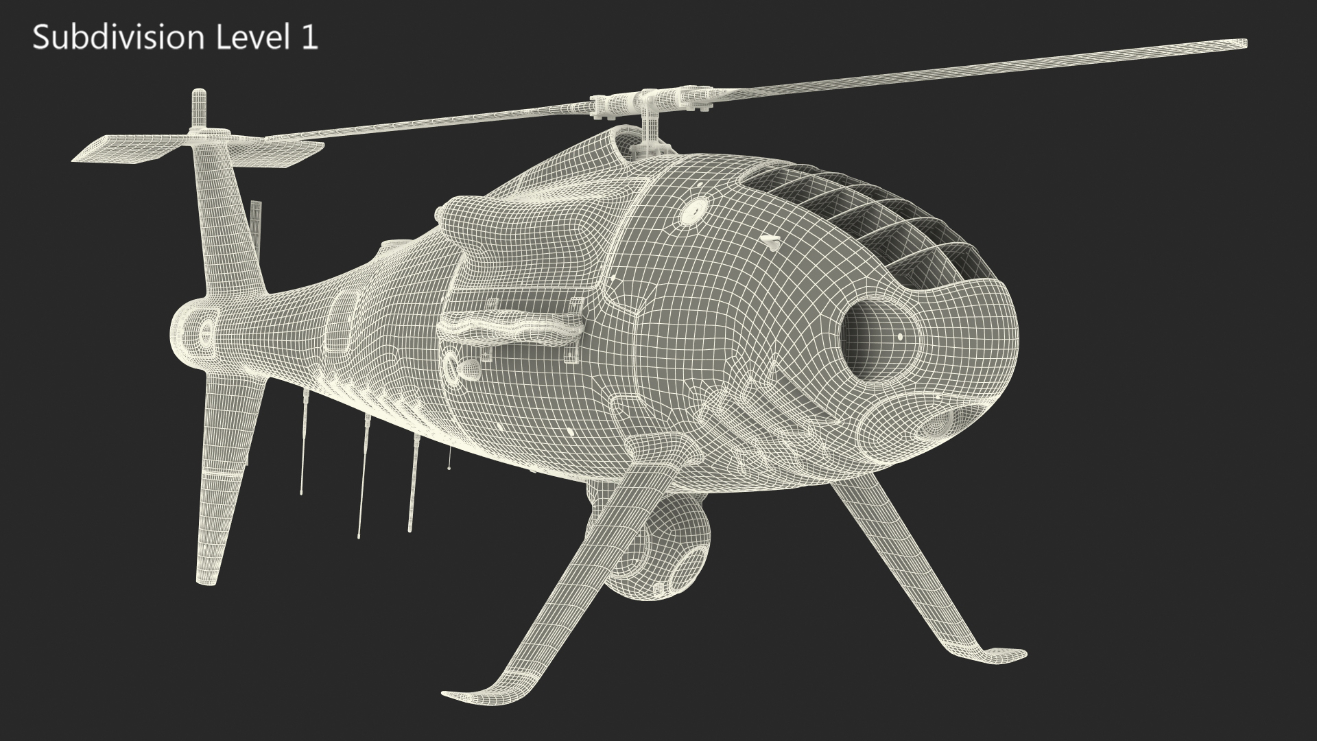 3D Schiebel Camcopter S100 UAV Coast Guard Rigged