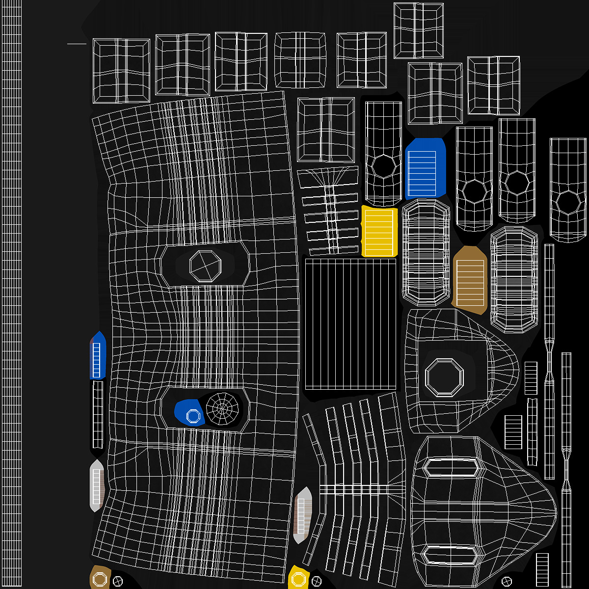 3D Type B Electric Plug Grounded Rigged