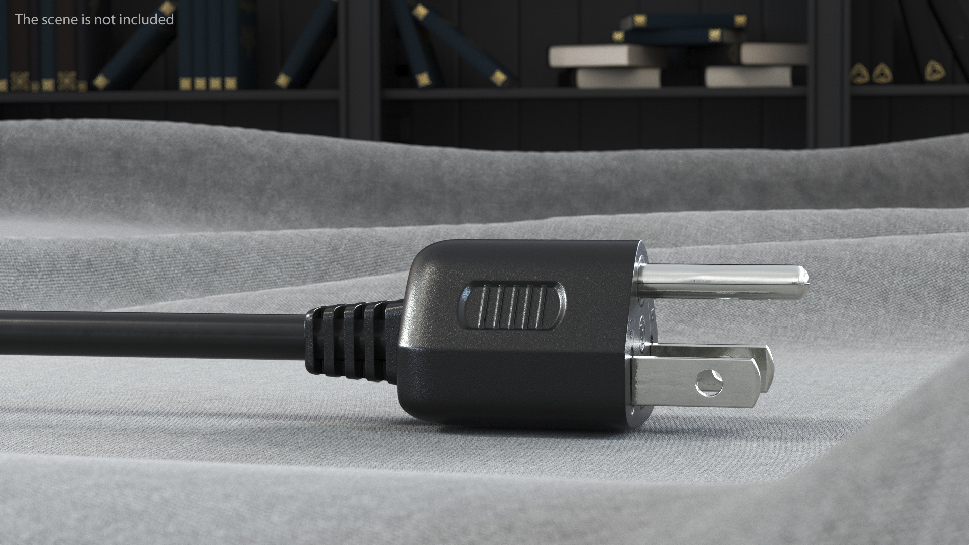 3D Type B Electric Plug Grounded Rigged