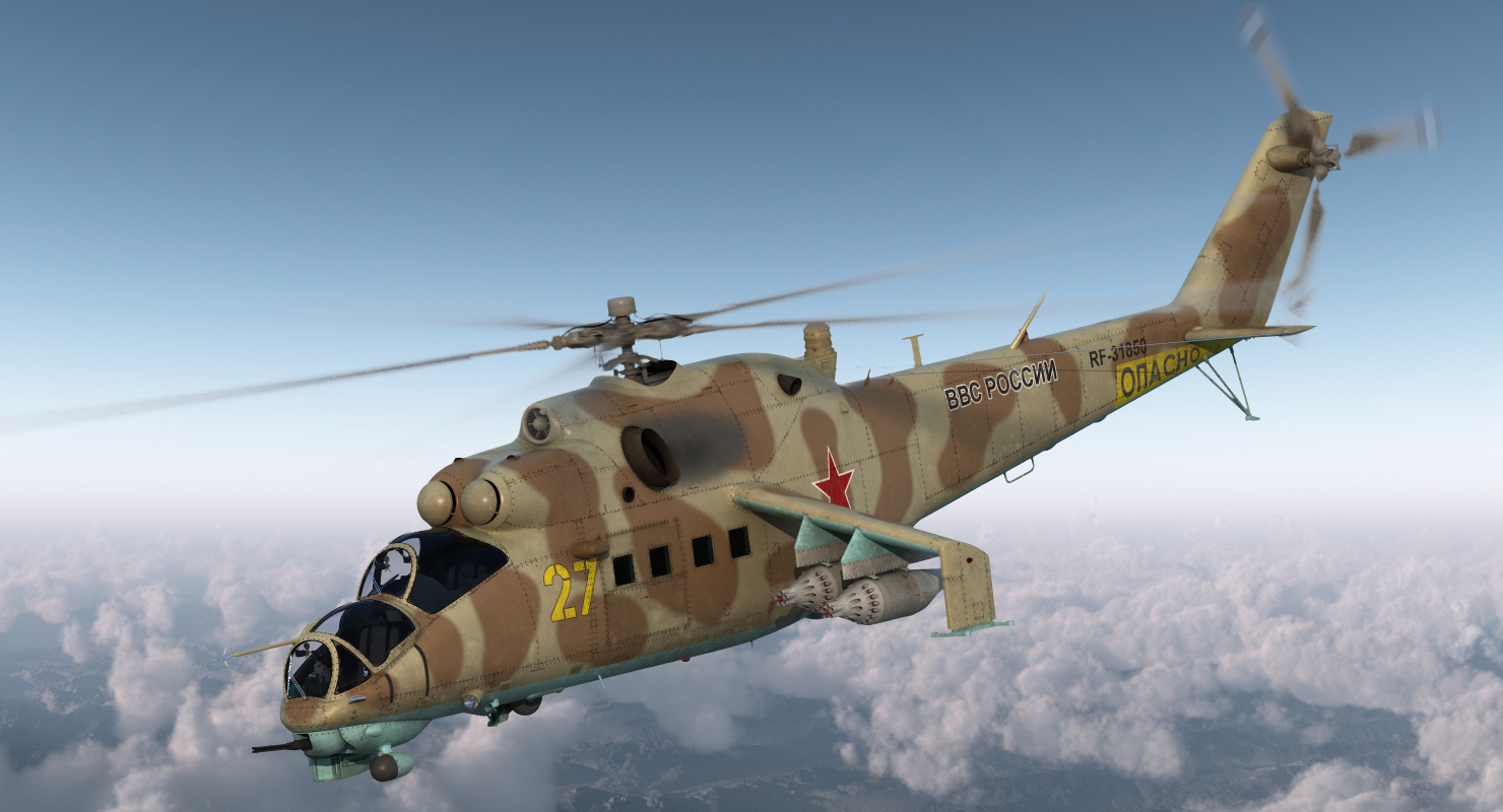 3D Russian Attack Helicopter Mil Mi 24B 2 model