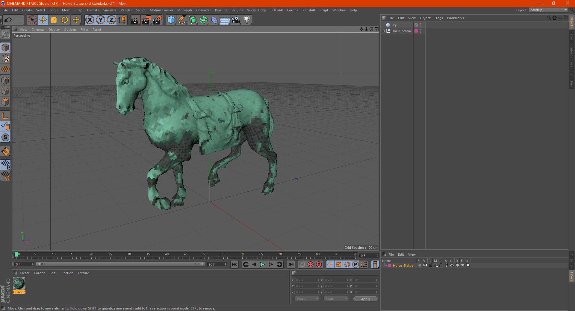Horse Statue 3D