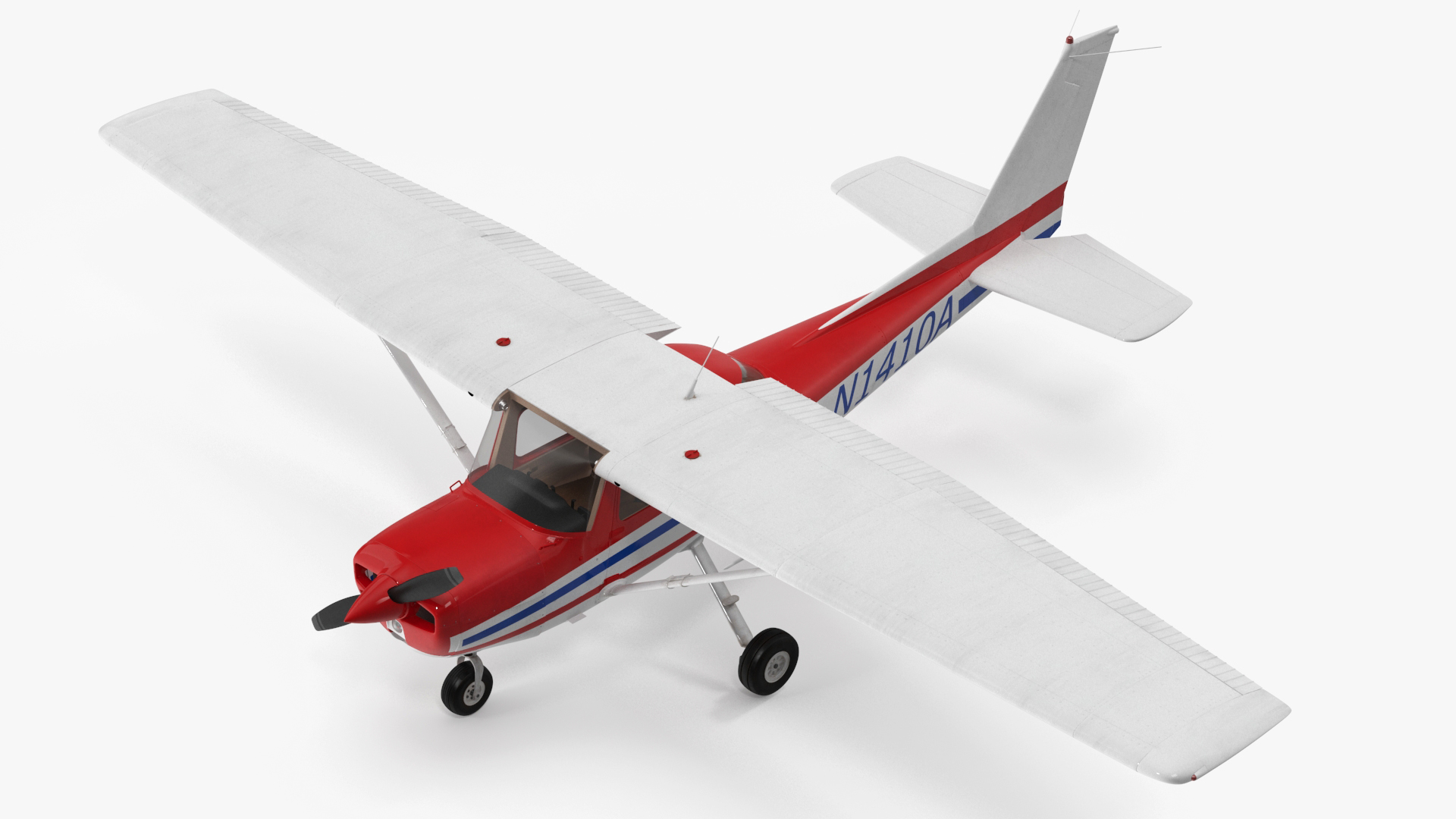 3D model Light Propeller Aircraft Cessna 150
