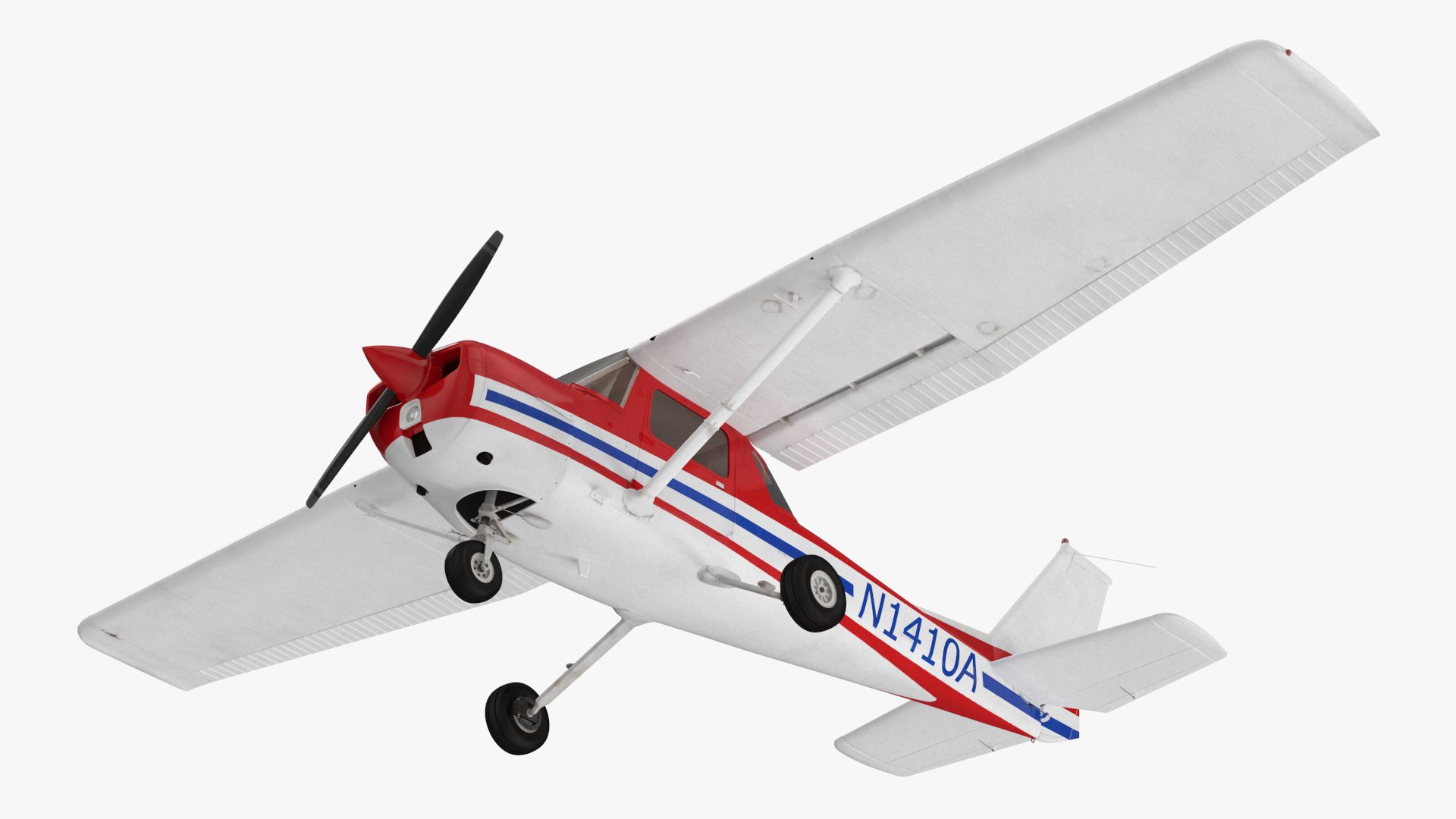 3D model Light Propeller Aircraft Cessna 150