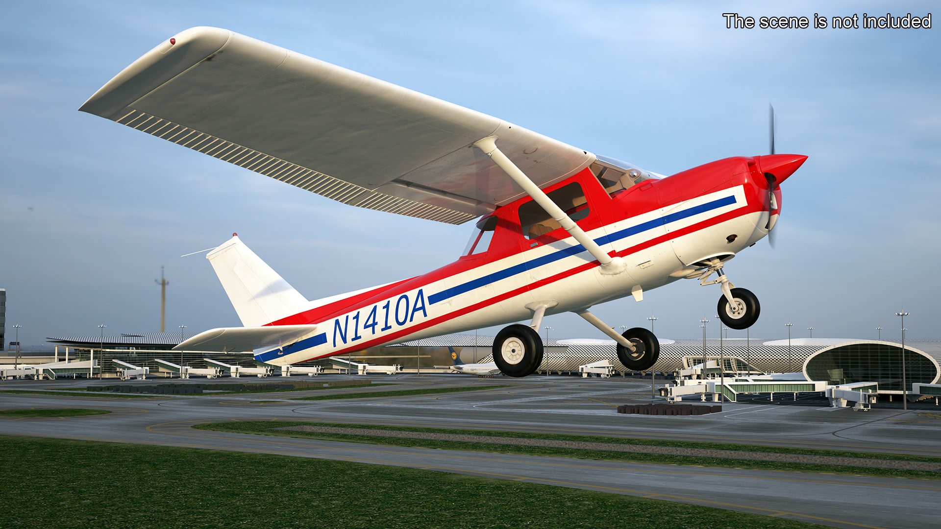 3D model Light Propeller Aircraft Cessna 150