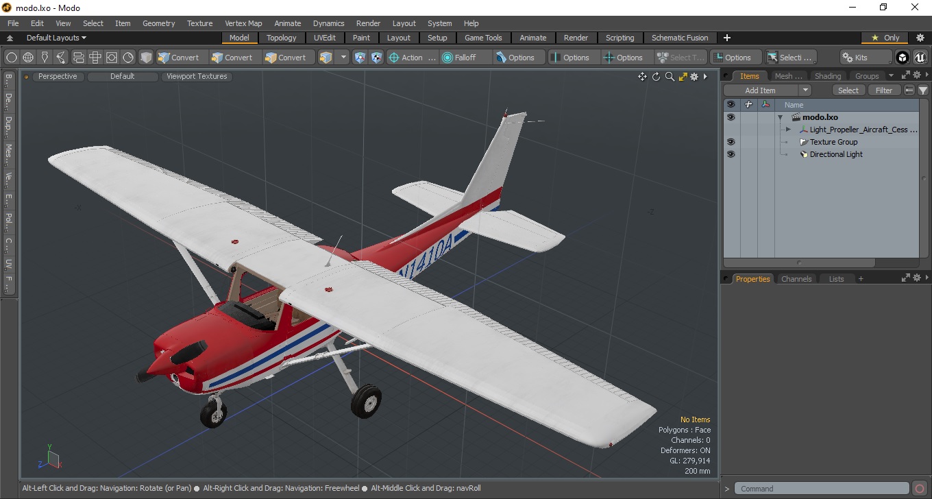 3D model Light Propeller Aircraft Cessna 150