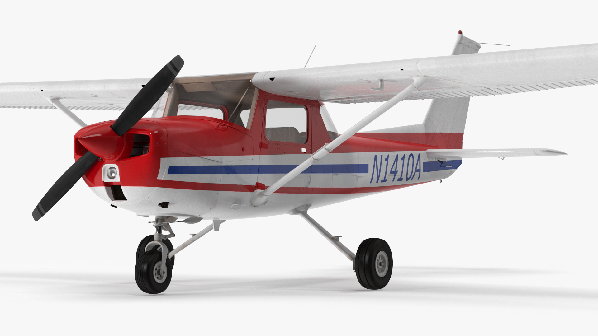 3D model Light Propeller Aircraft Cessna 150