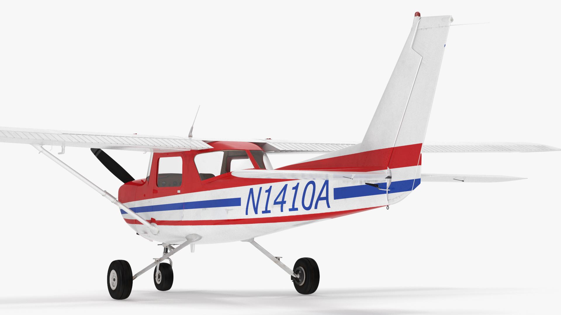 3D model Light Propeller Aircraft Cessna 150