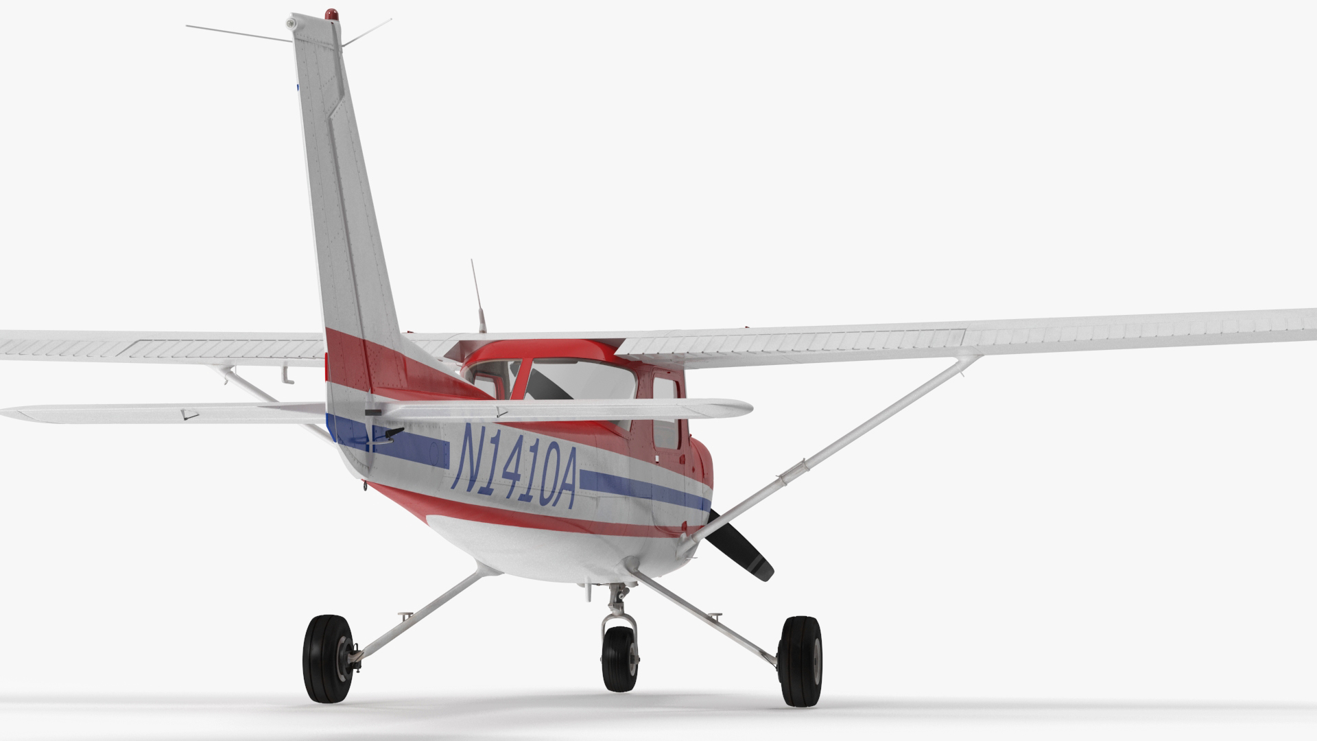 3D model Light Propeller Aircraft Cessna 150