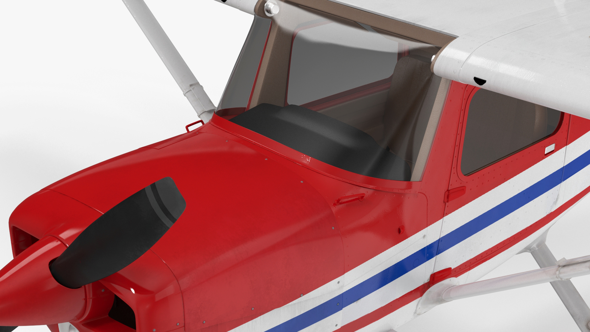 3D model Light Propeller Aircraft Cessna 150