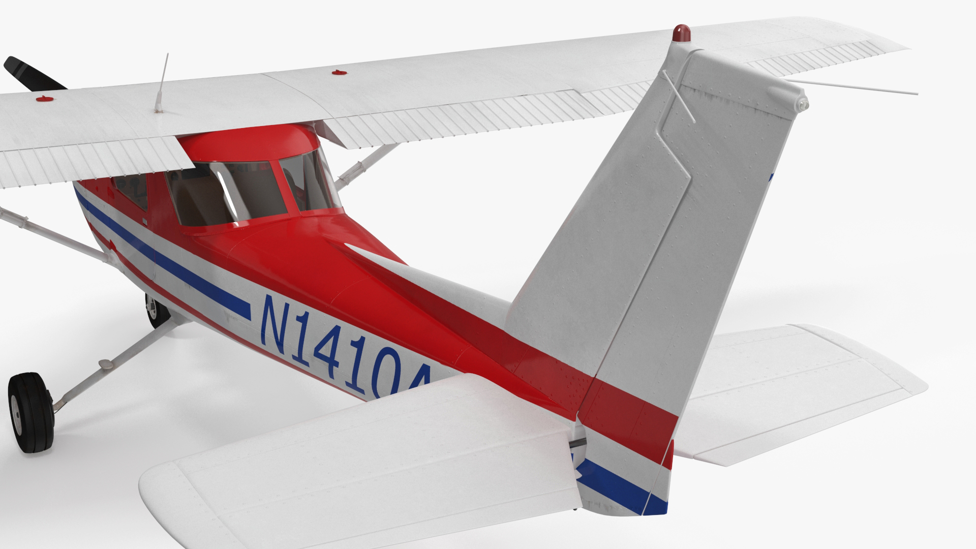 3D model Light Propeller Aircraft Cessna 150