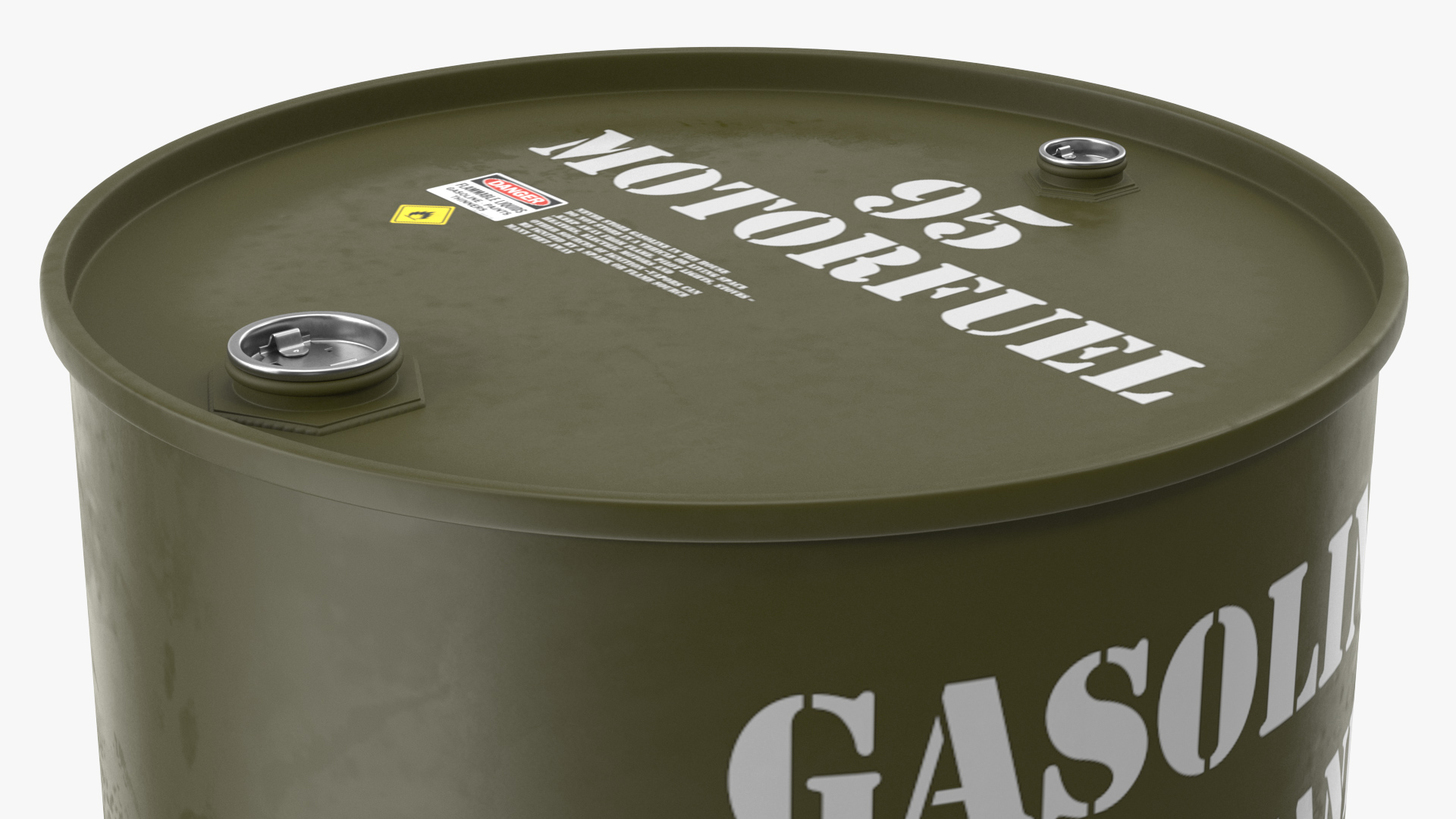 3D Gasoline 95 Octane Metal Barrel