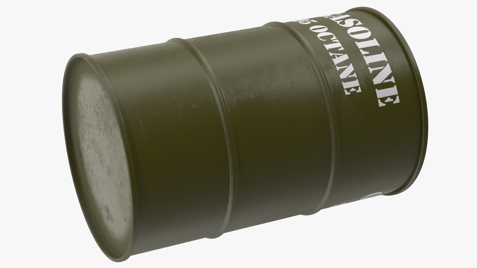 3D Gasoline 95 Octane Metal Barrel
